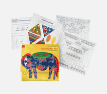 Load image into Gallery viewer, Diy paper lamp making craft kit with madhubani art